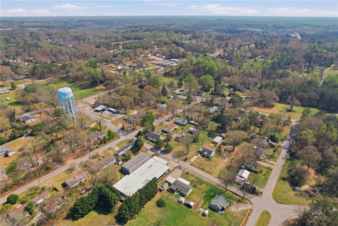 602 South Tugaloo Street Walhalla, SC 29691 - Photo 35 of 38 This panoramic view showcases a serene neighborhood with ample green spaces and a community water tower.