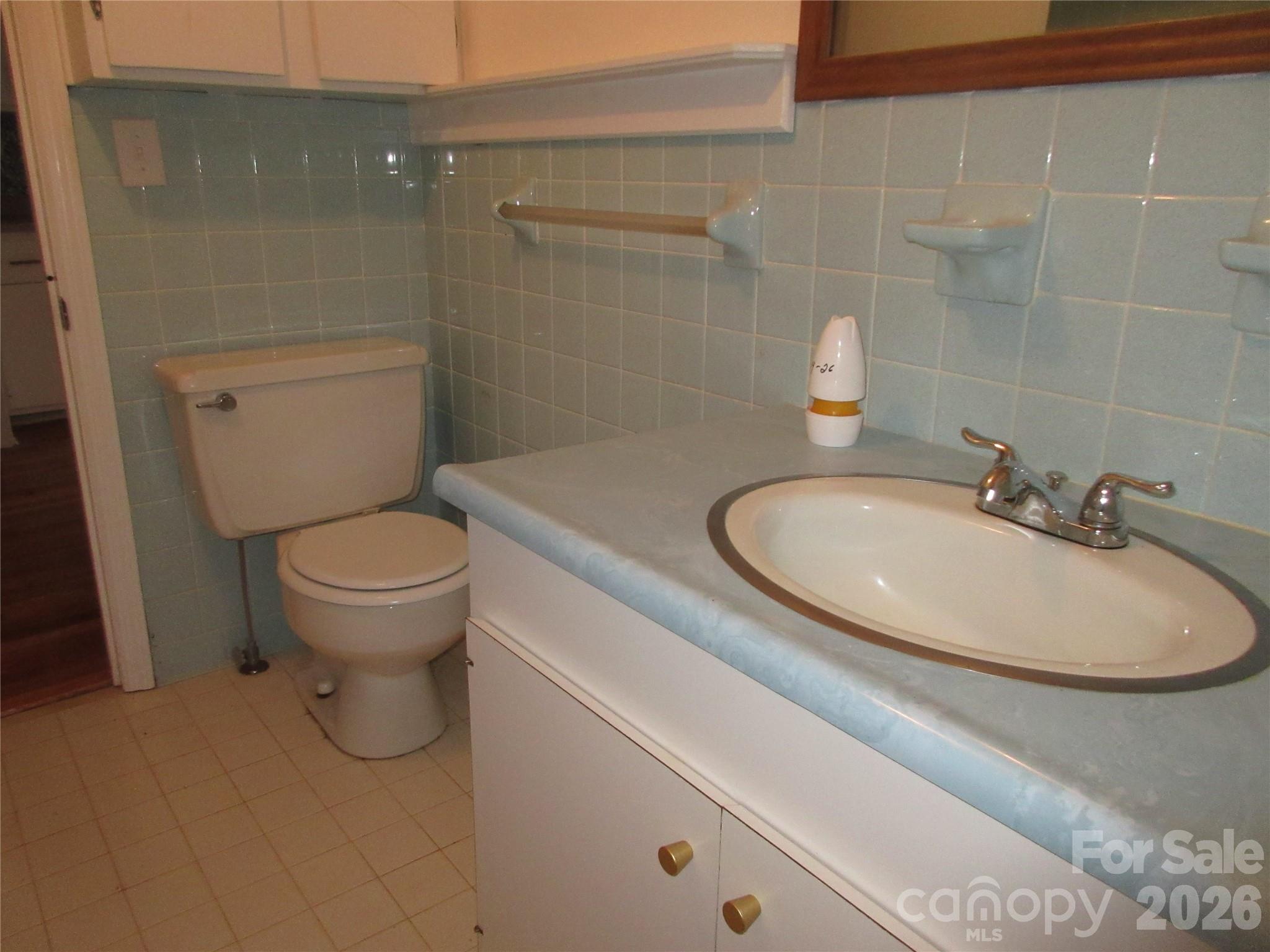 31 Ford Ridge Lane Columbus, NC 28722 - Photo 16 of 21 a bathroom with a sink a toilet and a mirror