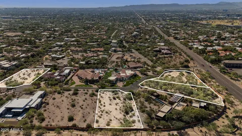 an aerial view of multiple house