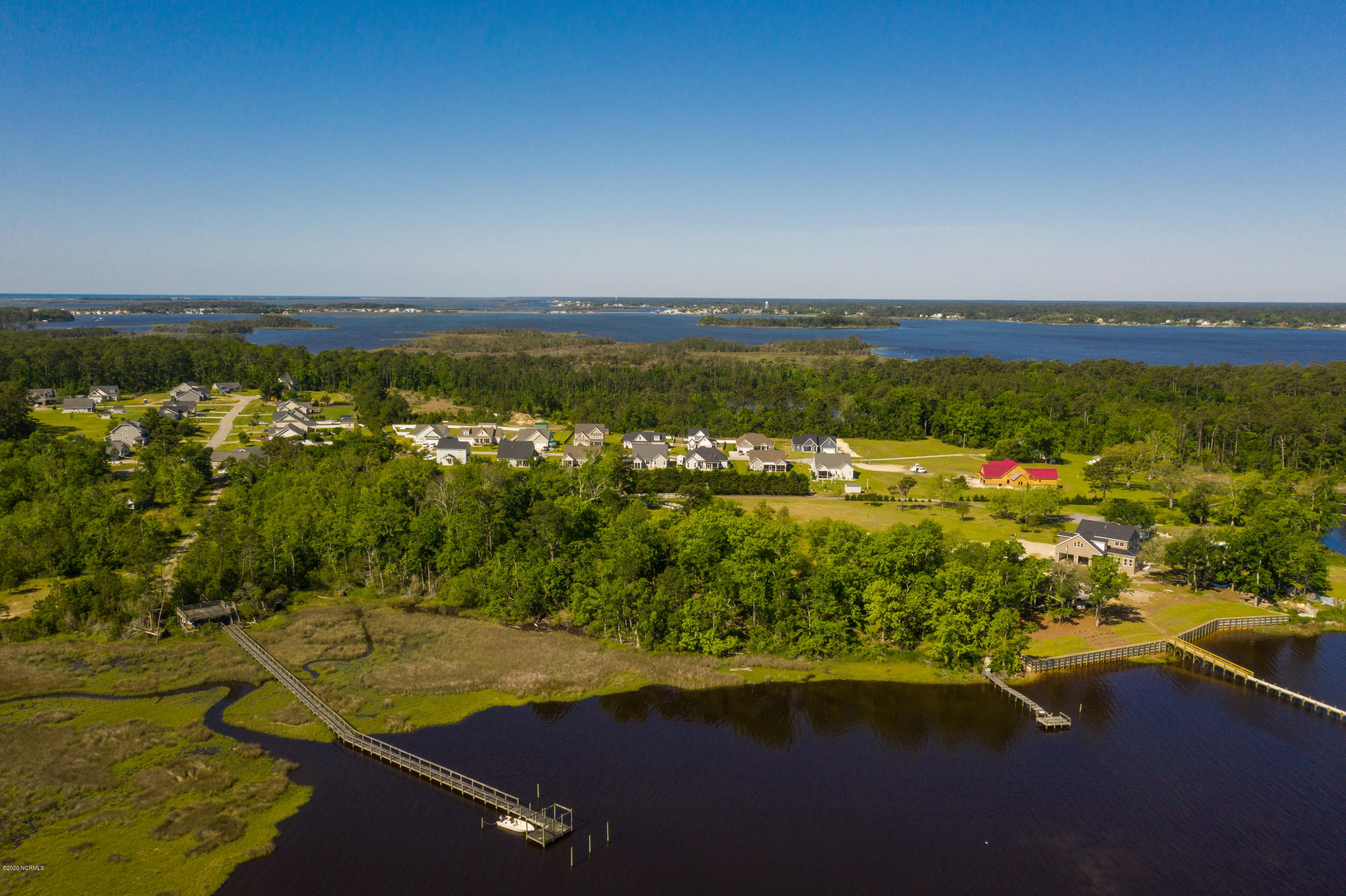 482 Vfw Road Cedar Point, NC 28584 - Photo 9 of 13 Wide Arial from Pettiford Bay