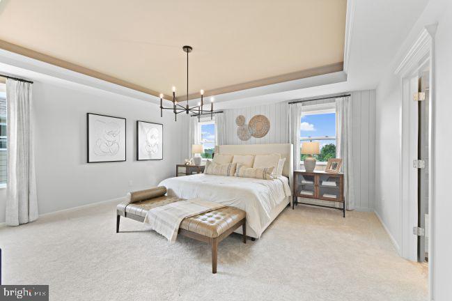 8 Regent Circle Hagerstown, MD 21742 - Photo 17 of 89 a spacious bedroom with a bed and a chandelier