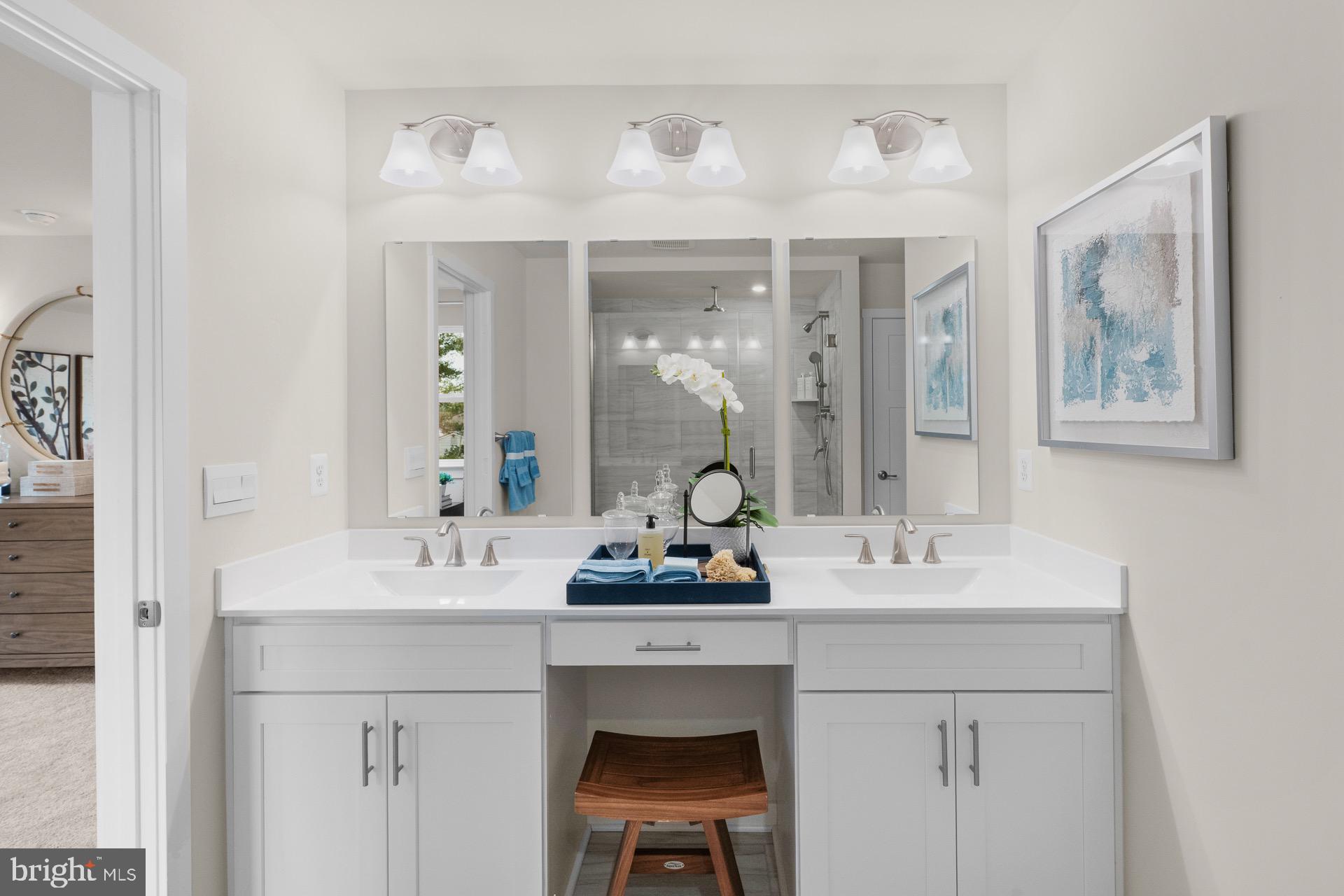 8 Regent Circle Hagerstown, MD 21742 - Photo 71 of 89 a bathroom with a sink vanity and a mirror