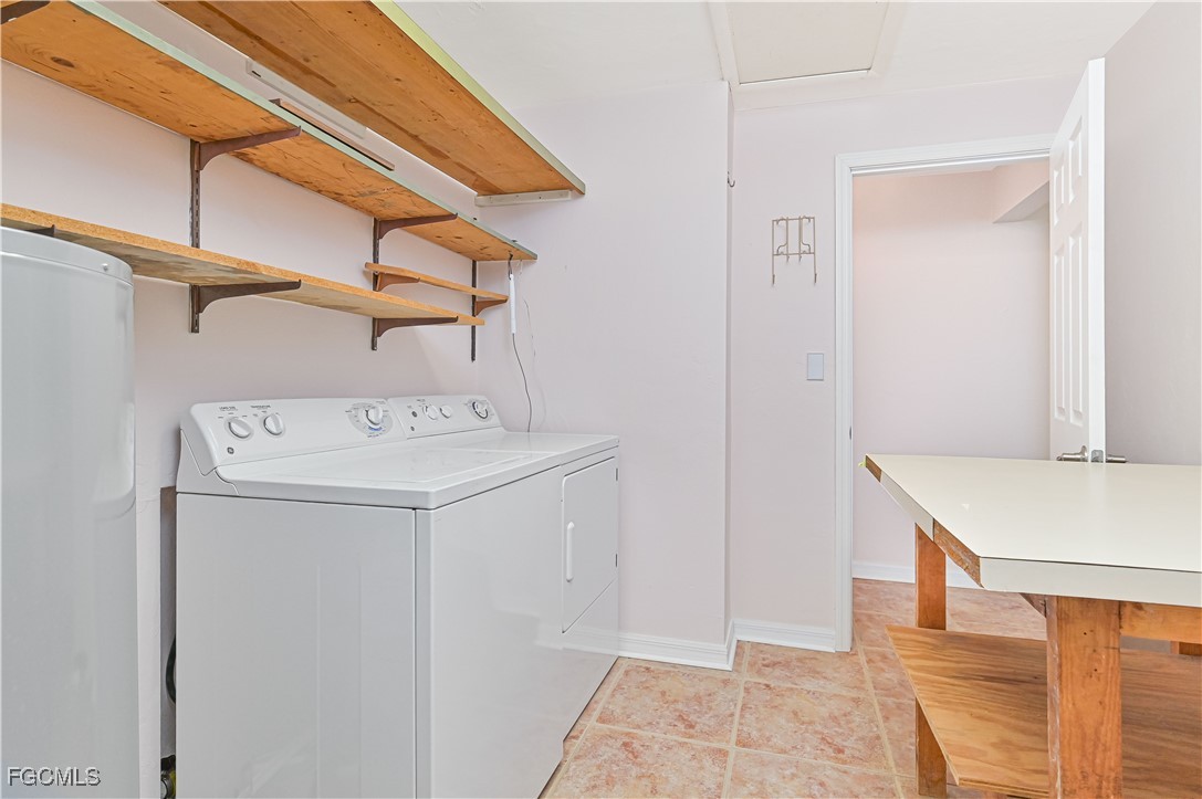 4255 Glasgow Court North Fort Myers, FL 33903 - Photo 33 of 35 a utility room with dryer and washer