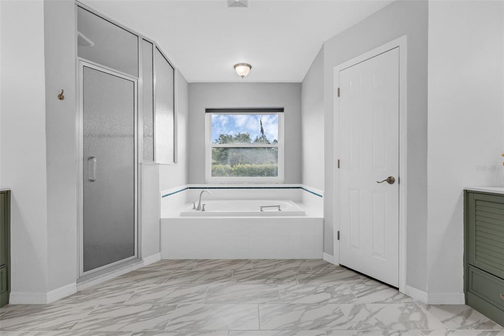 15038 Willow Lane Tavares, FL 32778 - Photo 19 of 37 a bathroom with a bathtub and a window