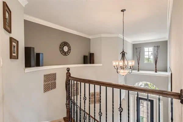 a view of a hallway with entryway