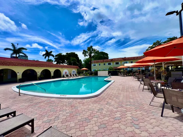 a table and chairs in the patio