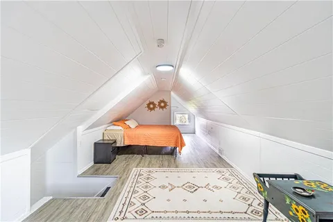 a room with a table and a couch