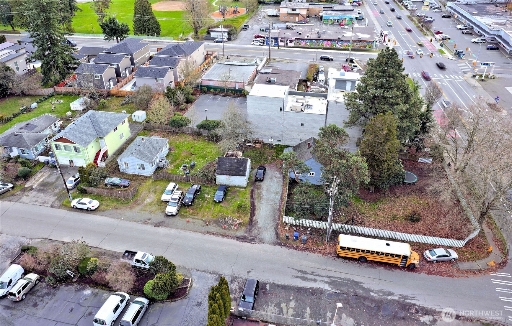 871 Southwest 135th Street Burien, WA 98146 - Photo 4 of 16 an aerial view of a city with lots of residential buildings