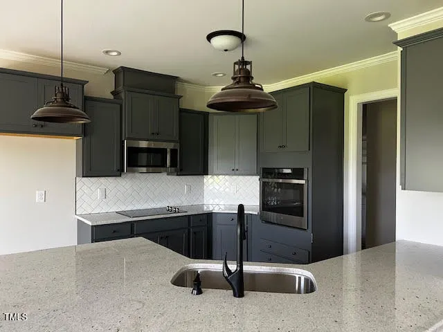 a close view of kitchen sink