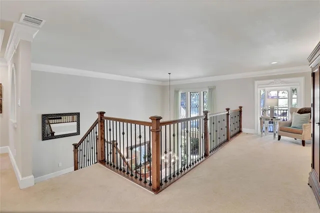 a view of a livingroom with furniture and windows