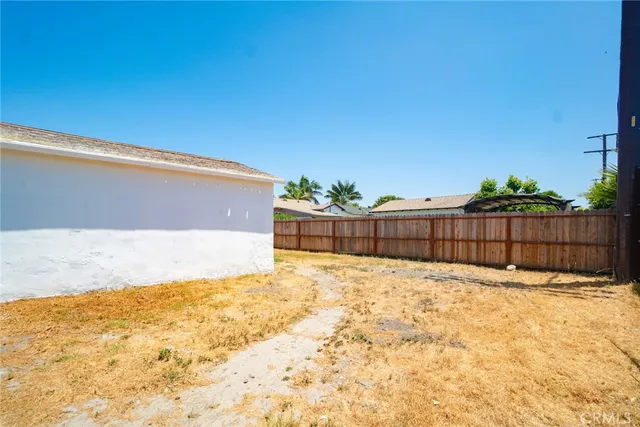 a view of small backyard