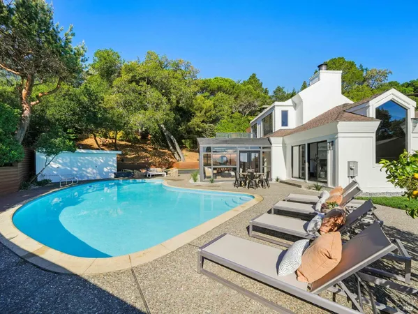 a outdoor living space with furniture