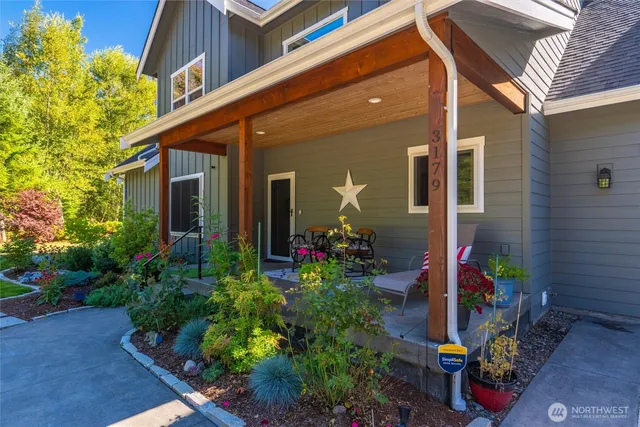 a view of a potted plants in front of house