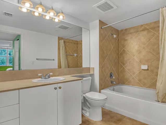 a view of building and lake