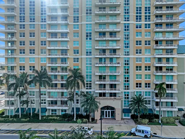 a view of a balcony with a chair