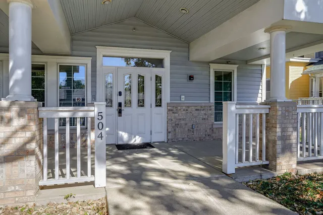 a view of front door of house