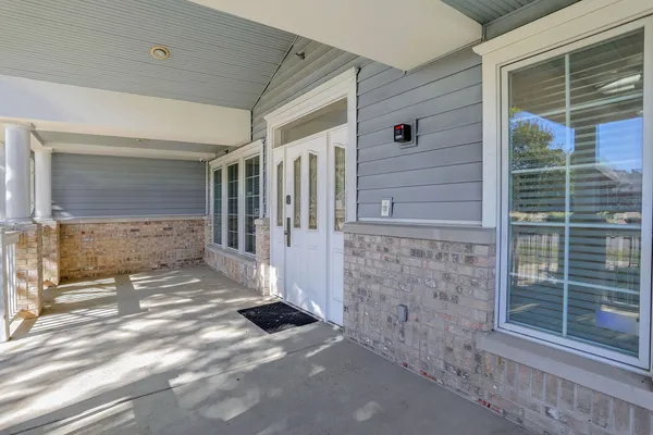 a view of front door of house