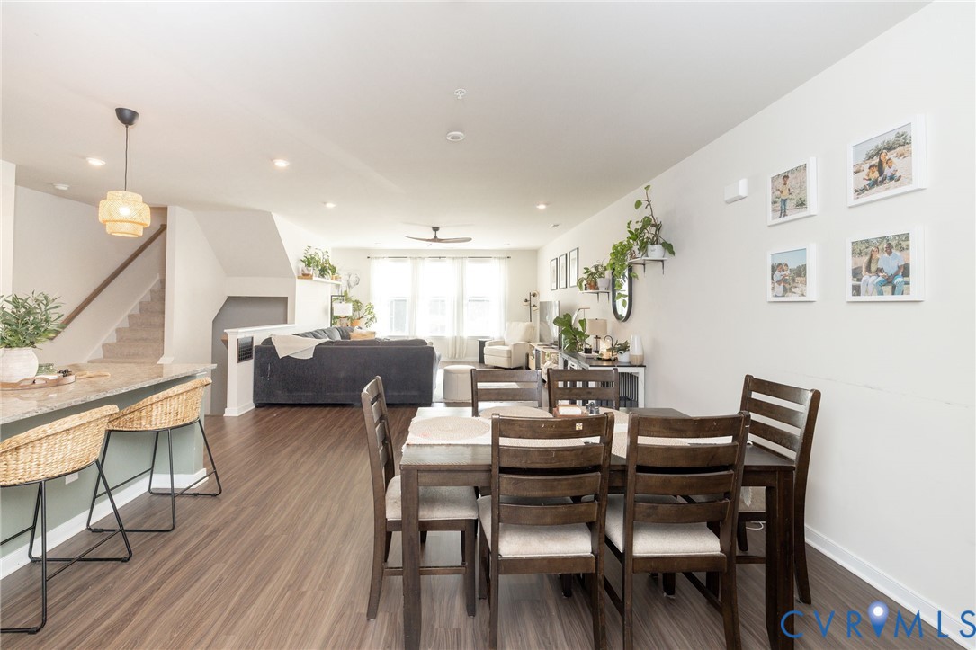 14435 Hancock Towns Drive Chesterfield, VA 23832 - Photo 5 of 34 a view of a dining room with furniture and wooden floor