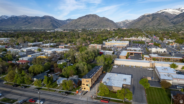 452 North 100 West, Unit 102 Logan, UT 84321 - Photo 18 of 34 Drone / aerial view of a mountainous background