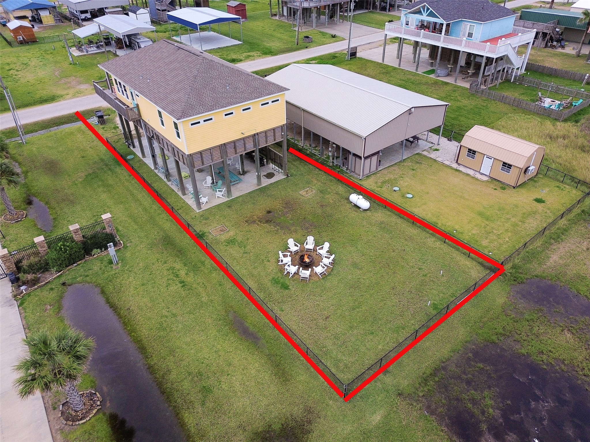 858 South East Road Crystal Beach, TX 77650 - Photo 6 of 44 an aerial view of a house