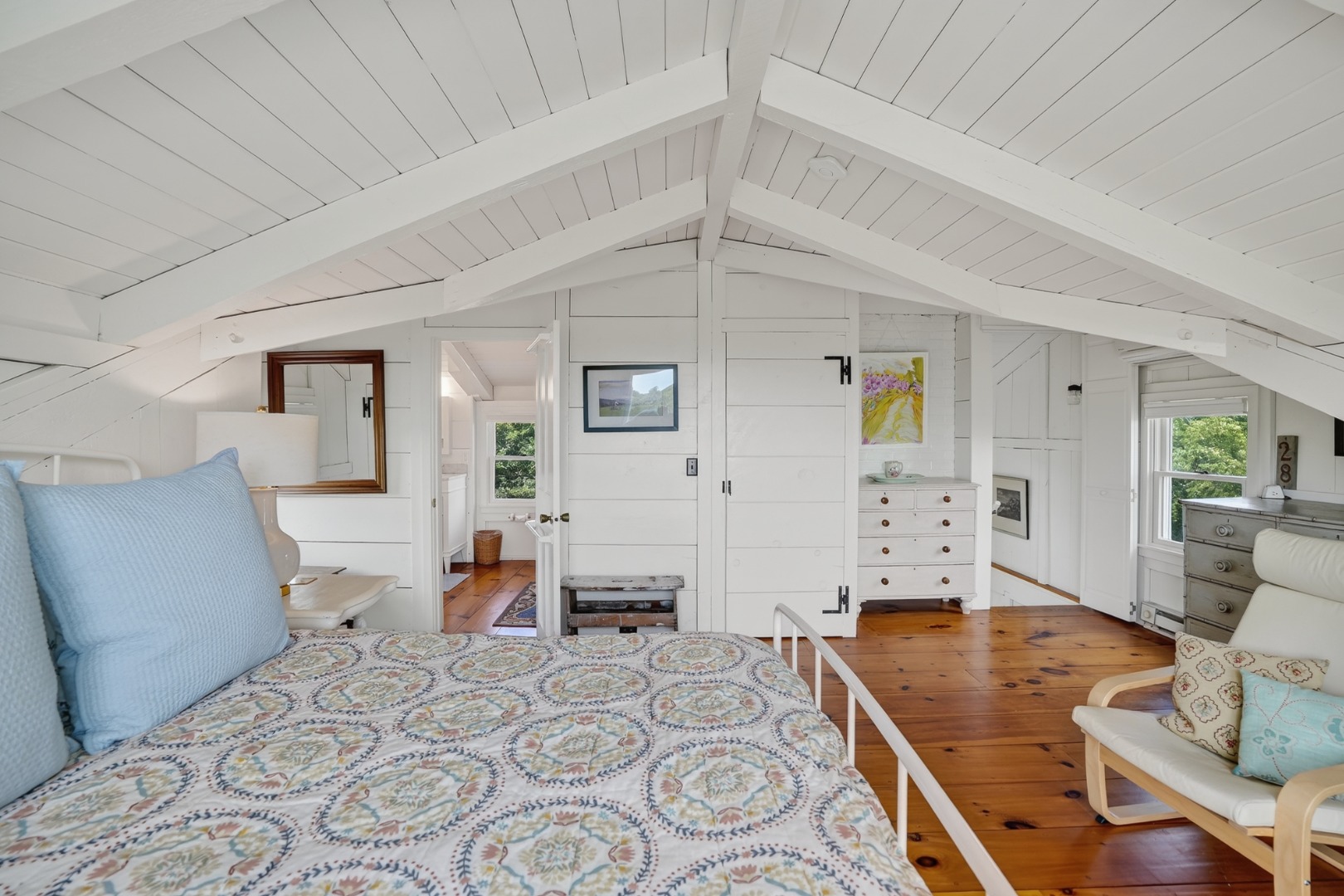 28 Black Point Road Chilmark, MA 02535 - Photo 17 of 56 Second floor primary with en suite bath and private deck.