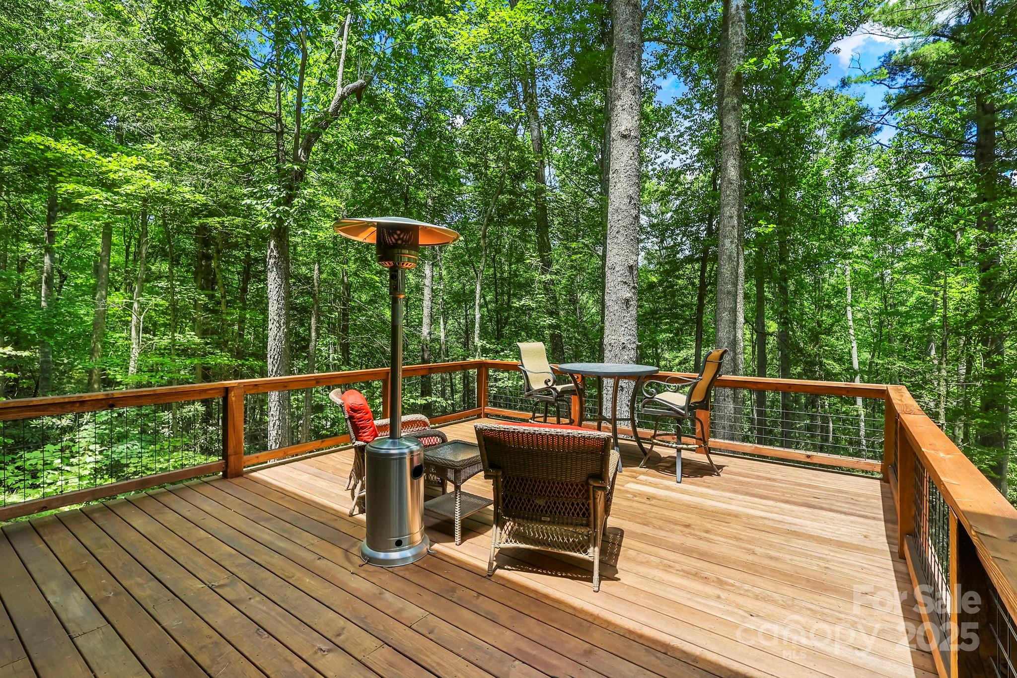 228 Woodby Ridge Road Vilas, NC 28692 - Photo 40 of 46 a deck view with a seating space