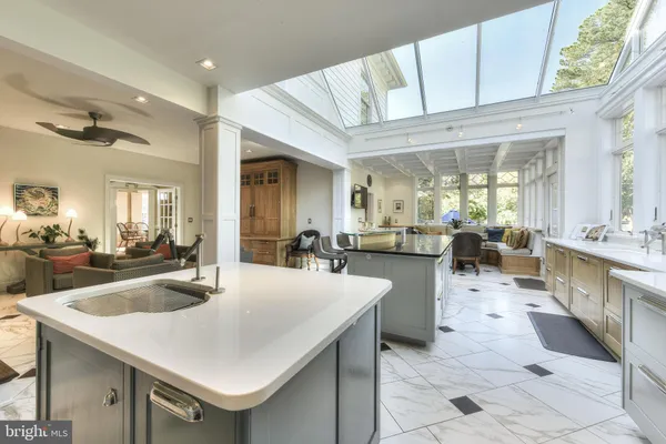 a bathroom with a shower and a tub