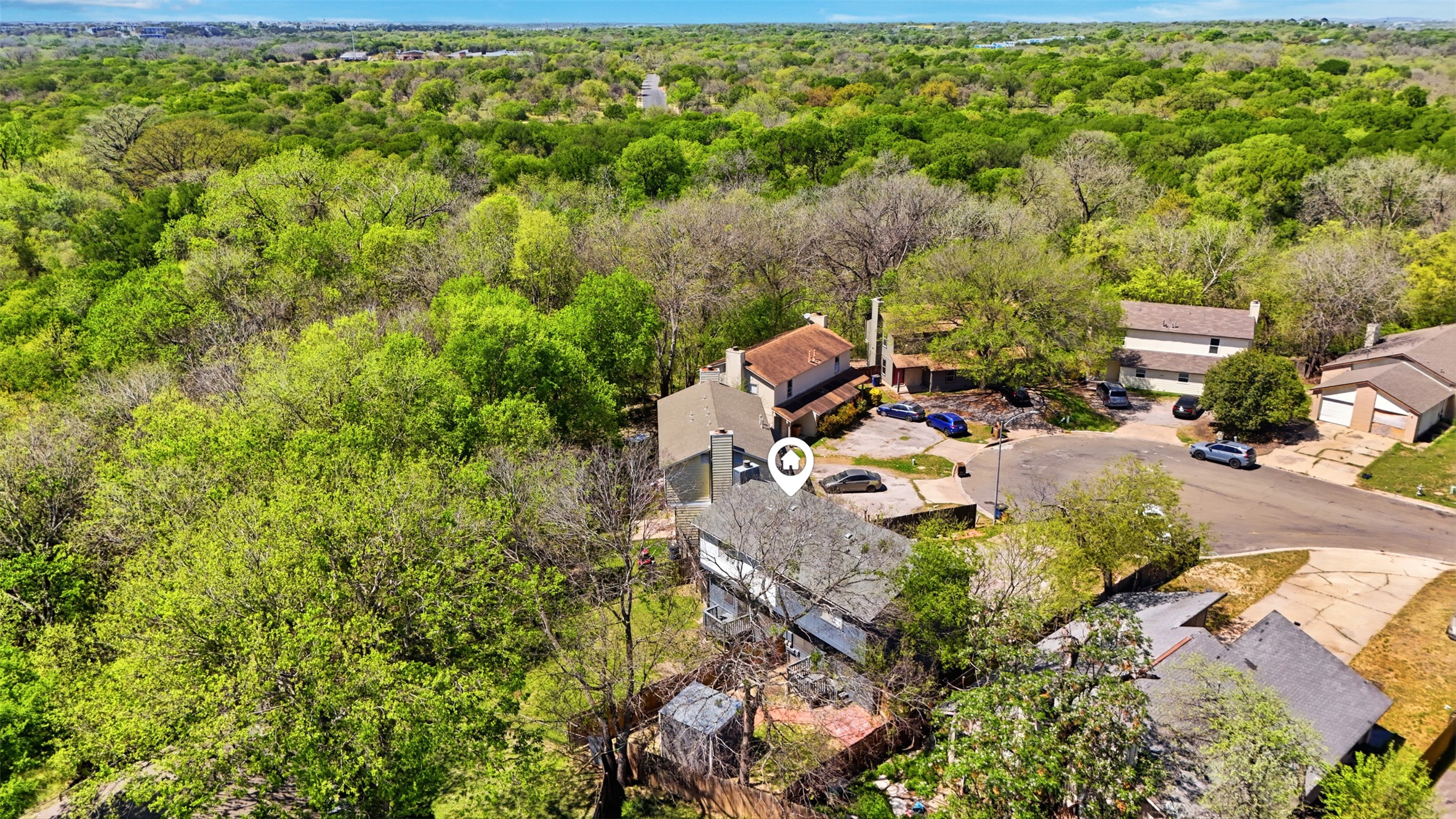 6105 Conti Court, Unit A Austin, TX 78744 - Photo 35 of 36 an aerial view of a house with a yard basket ball court