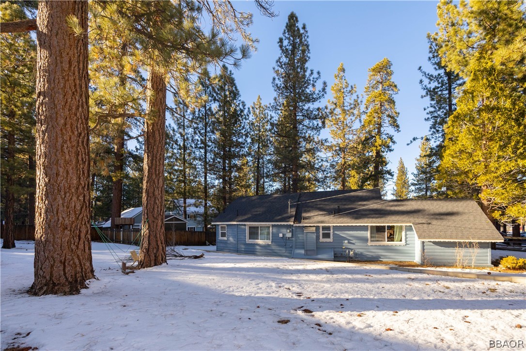 408 Conklin Road Big Bear Lake, CA 92315 - Photo 24 of 24 front view of house with a trees