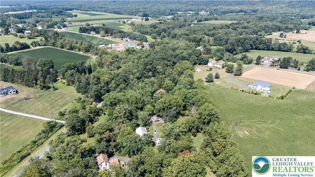 a view of a lake with a house