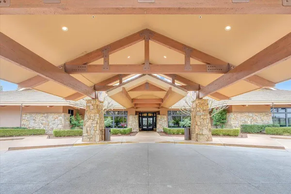 a view of a yard with an outdoor space
