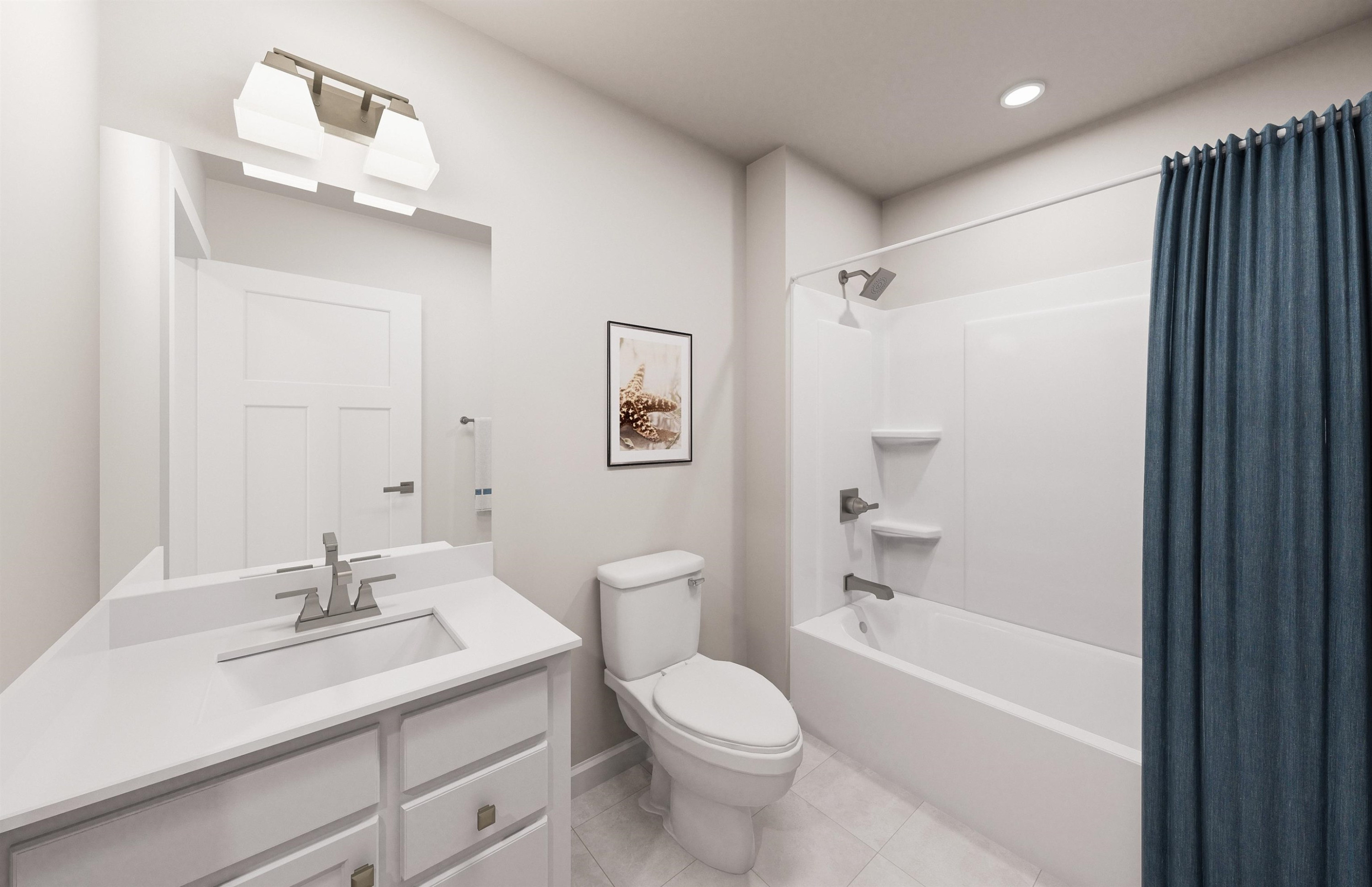 8564 Kenridge Lane Fuquay-Varina, NC 27526 - Photo 15 of 16 a bathroom with a sink a toilet and shower