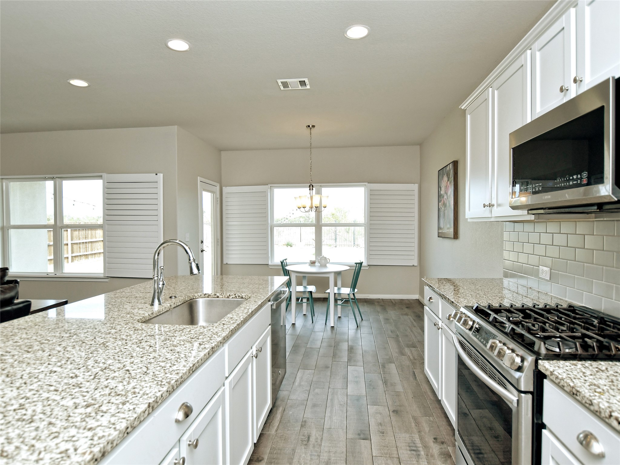 4317 Buffalo Ford Road Georgetown, TX 78628 - Photo 8 of 37 Kitchen/Dining With a view of the beautiful backyard
