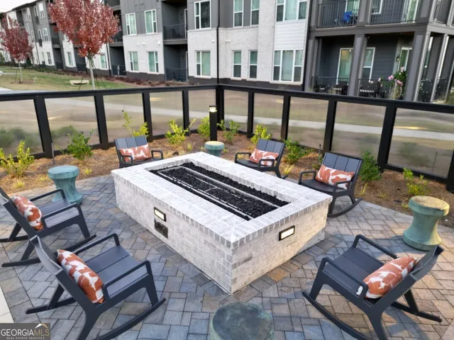 a picture of outdoor space with seating area