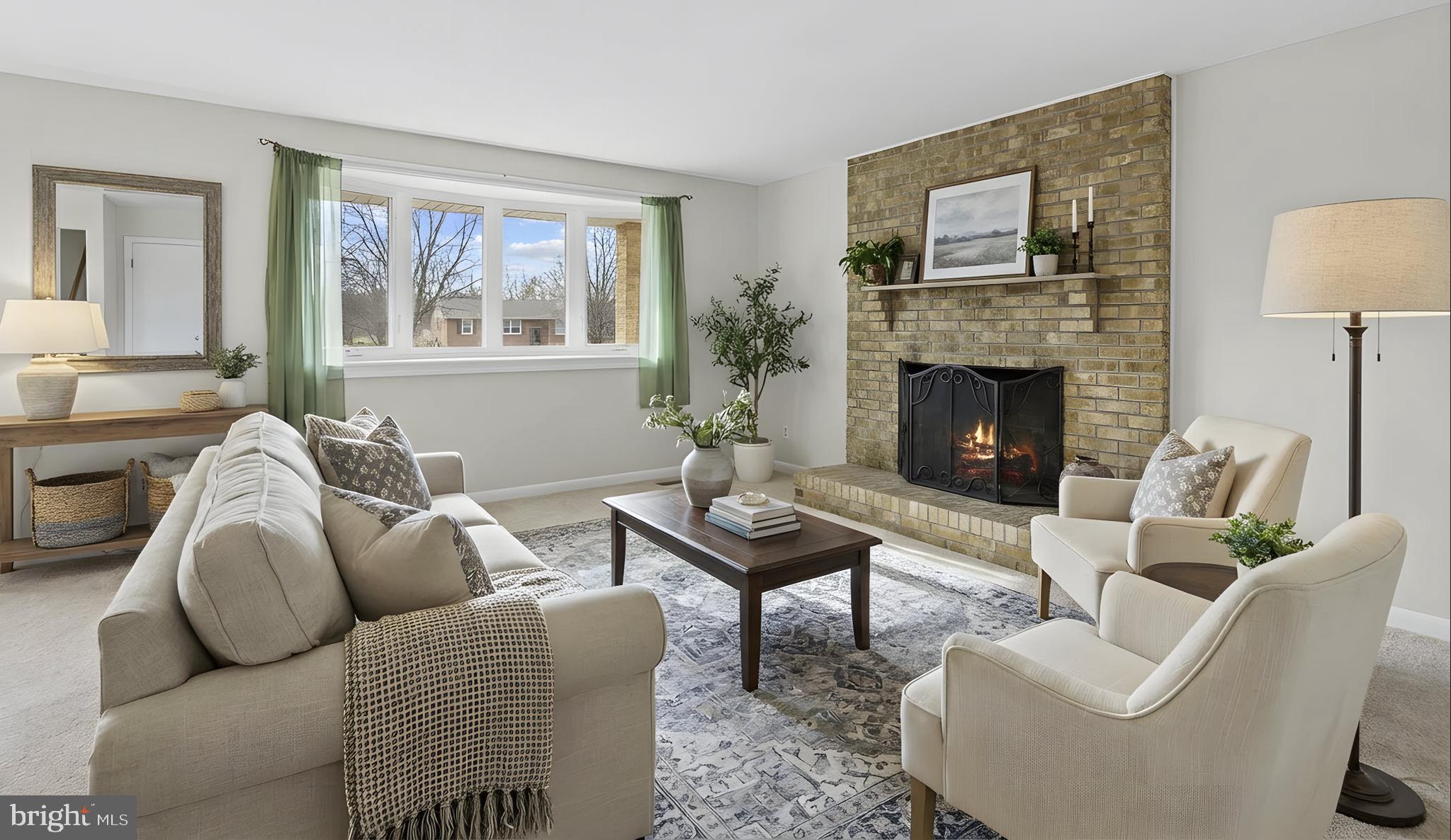 4006 Silvage Road Baltimore, MD 21236 - Photo 6 of 44 a living room with furniture a window and a fireplace