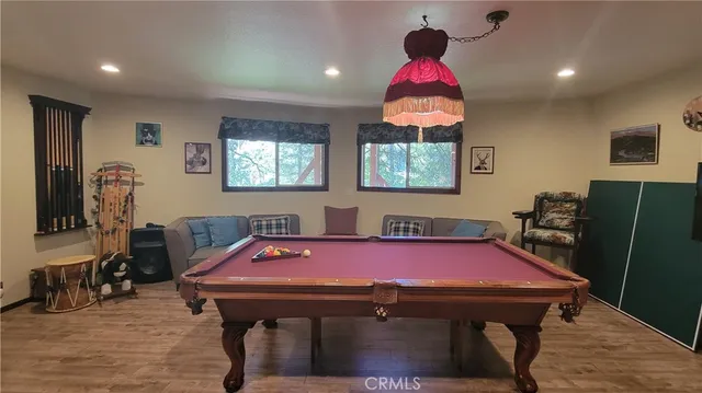 a room with furniture and a chandelier