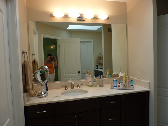 631 Raintree Road Buffalo Grove, IL 60089 - Photo 14 of 22 a bathroom with a double vanity sink and large mirror