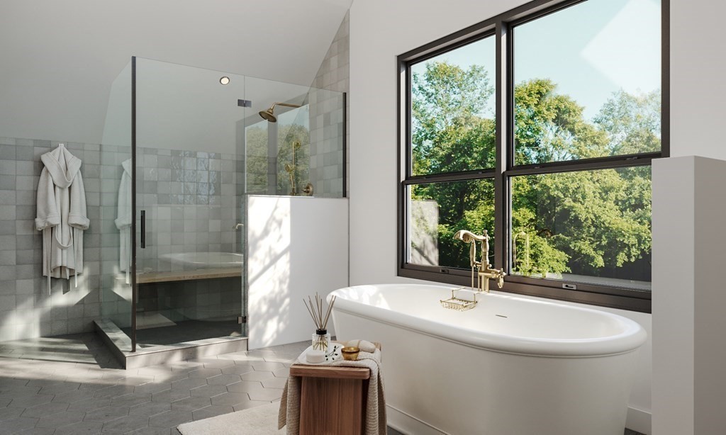 3 Couture Way Middleton, MA 01949 - Photo 4 of 10 a bathroom with a sink and a large mirror