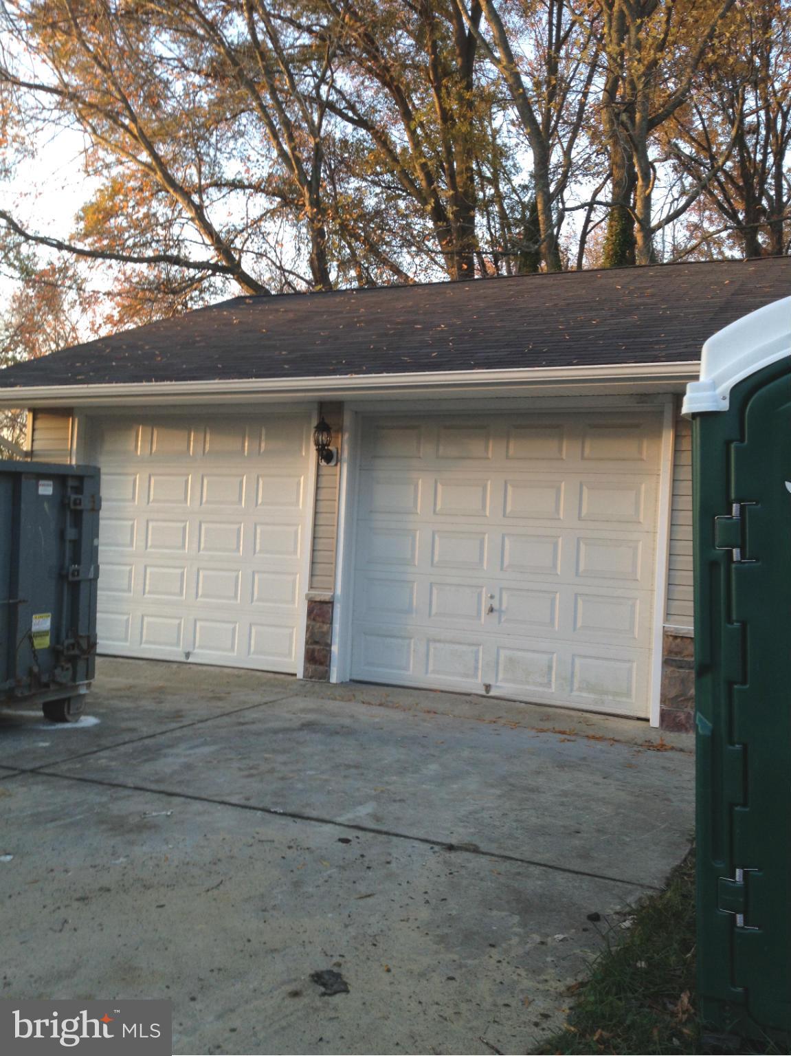 2 Car Over Sized Garage  9' doors