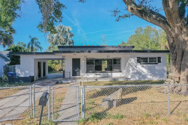 front view of house with a yard