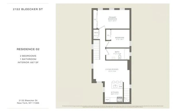$725,000 | 21-32 Bleecker Street, Unit 2 | Ridgewood
