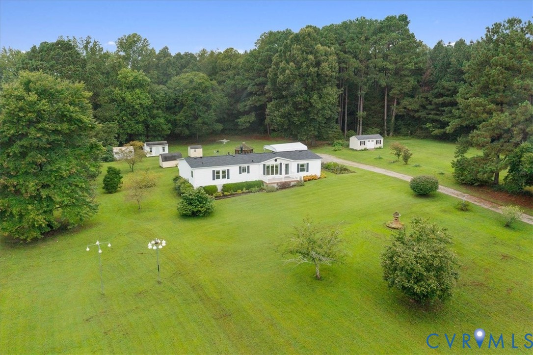 6626 Claiborne Road Sutherland, VA 23885 - Photo 36 of 37 Aerial view of property and surrounding area with