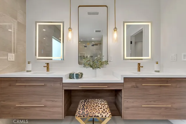 a bathroom with a bathtub and shower