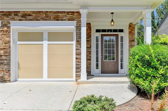 front view of a brick house
