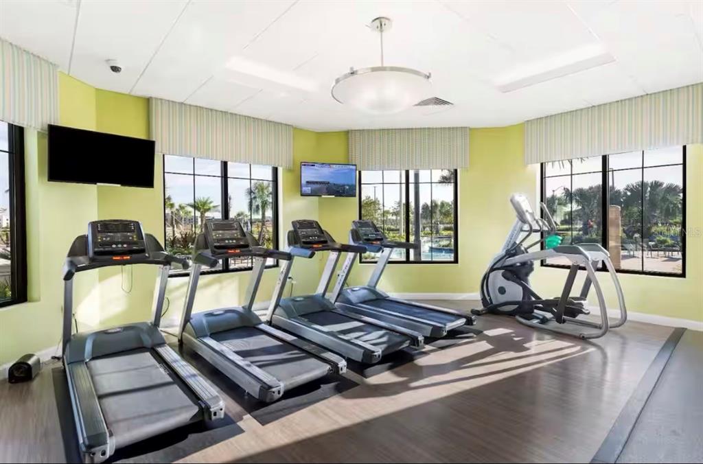 2992 Penelope Loop Kissimmee, FL 34746 - Photo 81 of 83 a room with gym equipment and a large window