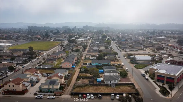 an aerial view of a city