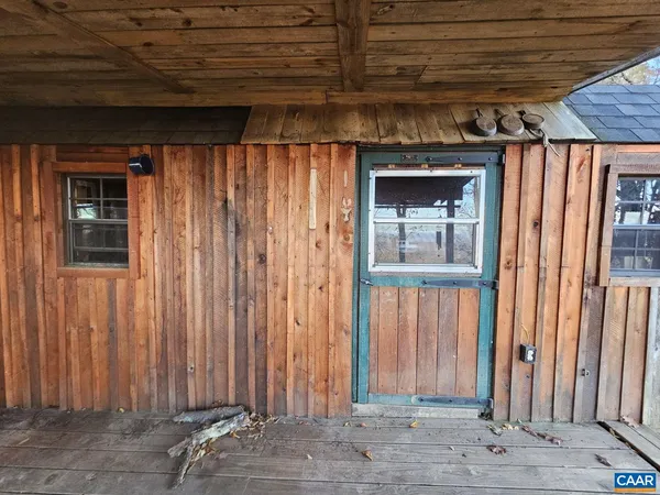 a view of a door of the house