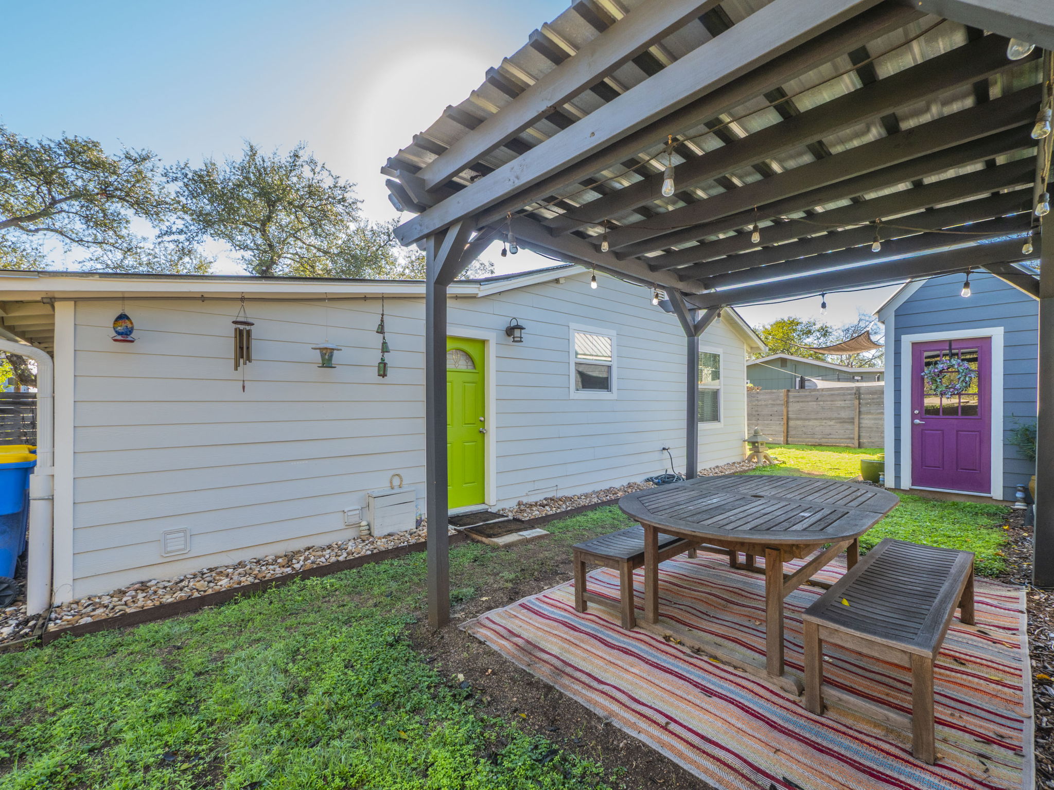 11012 3rd Street Jonestown, TX 78645 - Photo 22 of 26 Another view of the backyard deck and pergola.
