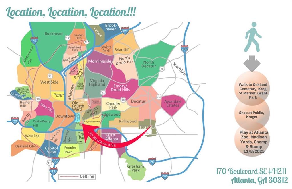 170 Boulevard Southeast, Unit 211H Atlanta, GA 30312 - Photo 6 of 49 a view of a floor plan