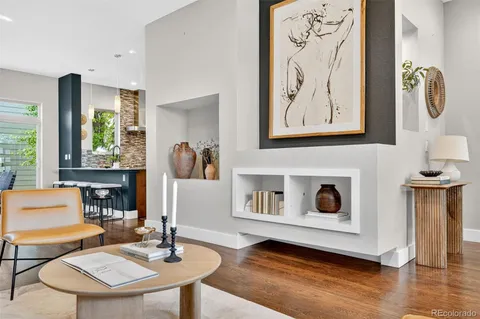 a view of a backyard with a large tree